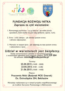 Fundacja Rozwoju Nitka - warsztaty